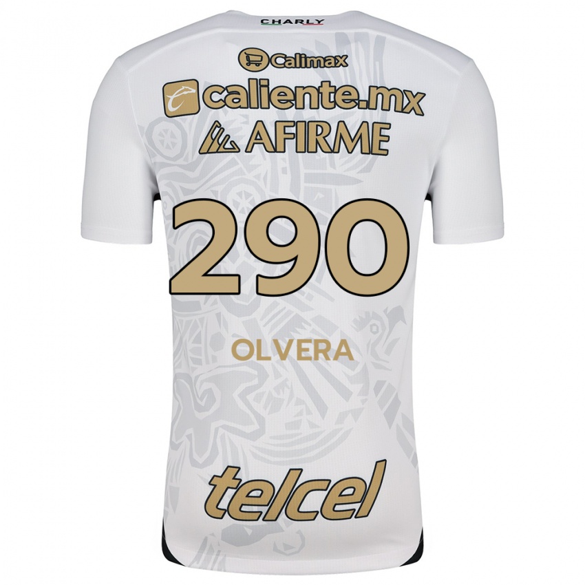 Niño Camiseta Ian Olvera #290 Blanco Negro 2ª Equipación 2024/25 La Camisa Perú