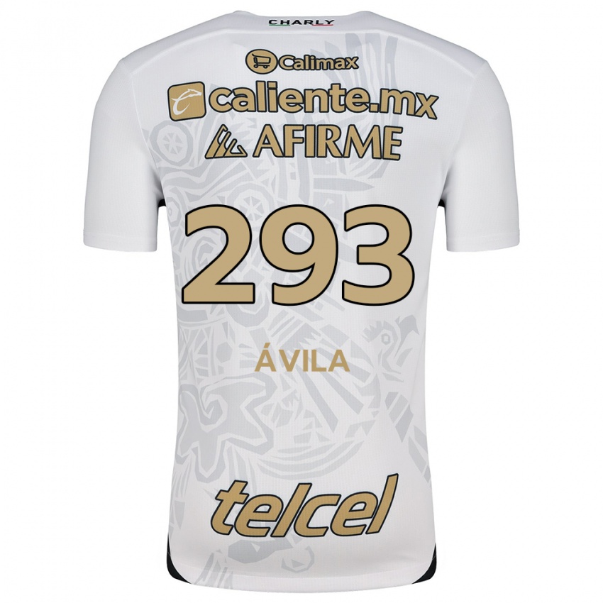 Niño Camiseta Daniel Ávila #293 Blanco Negro 2ª Equipación 2024/25 La Camisa Perú