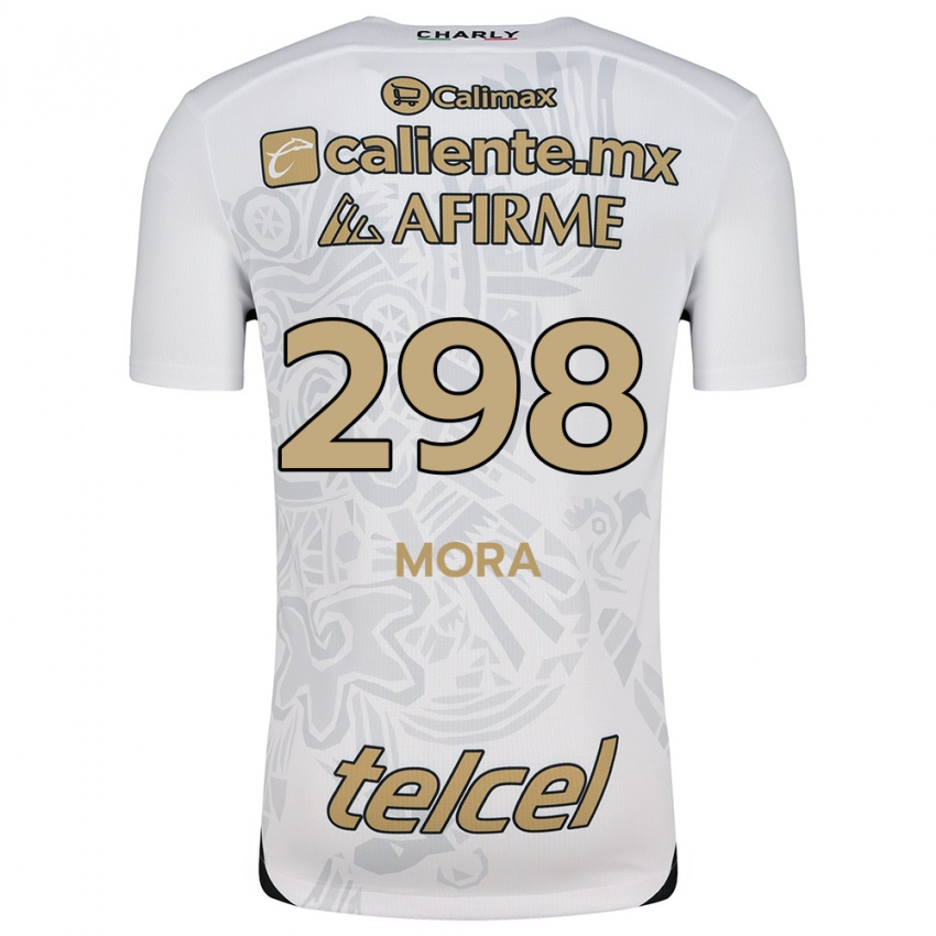 Niño Camiseta Gilberto Mora #298 Blanco Negro 2ª Equipación 2024/25 La Camisa Perú