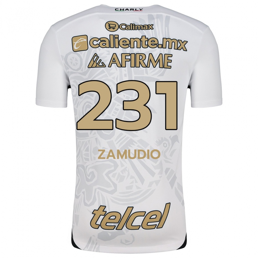 Niño Camiseta Irwin Zamudio #231 Blanco Negro 2ª Equipación 2024/25 La Camisa Perú