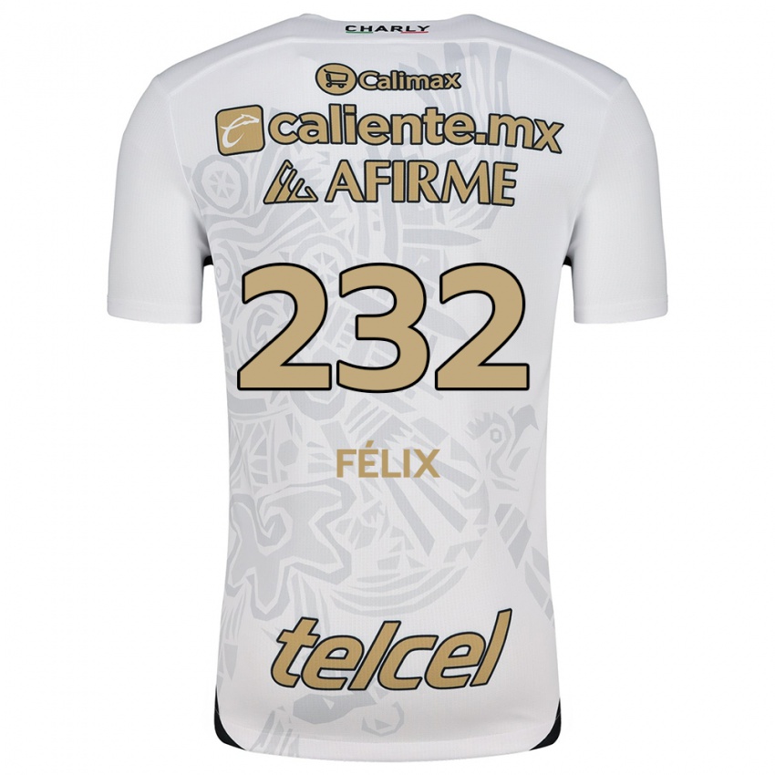 Niño Camiseta Erick Félix #232 Blanco Negro 2ª Equipación 2024/25 La Camisa Perú