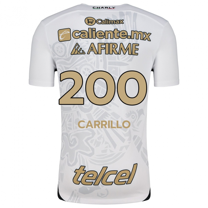 Niño Camiseta Manuel Carrillo #200 Blanco Negro 2ª Equipación 2024/25 La Camisa Perú