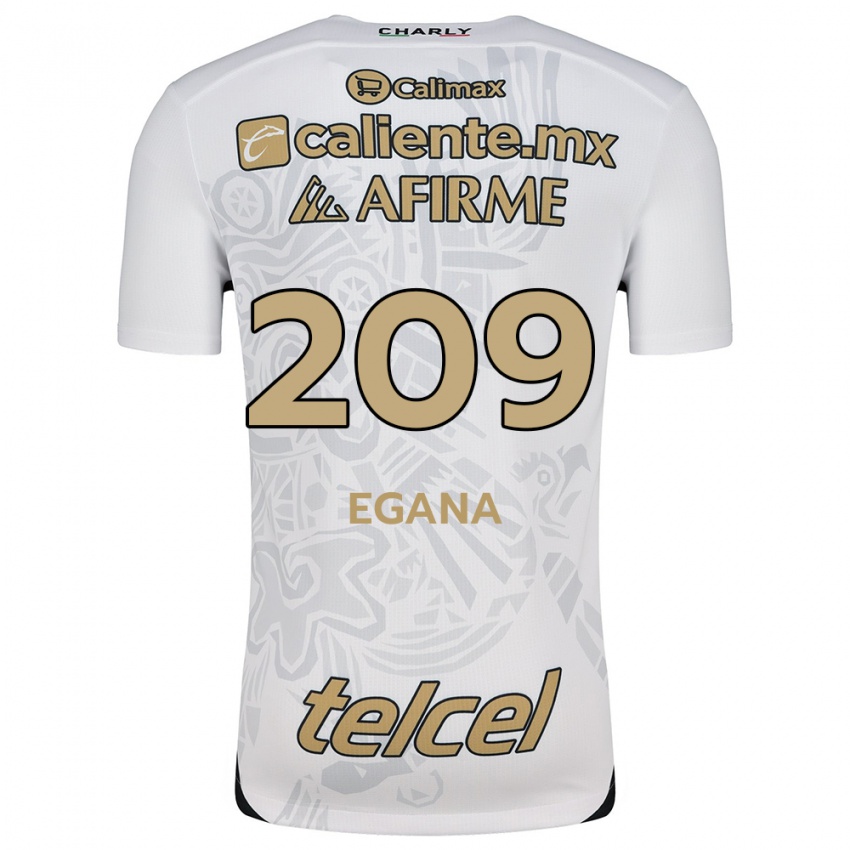 Niño Camiseta Arath Egaña #209 Blanco Negro 2ª Equipación 2024/25 La Camisa Perú