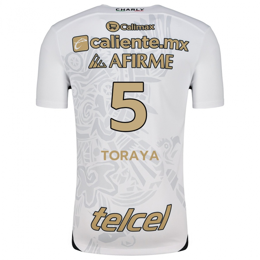 Niño Camiseta Yadira Toraya #5 Blanco Negro 2ª Equipación 2024/25 La Camisa Perú