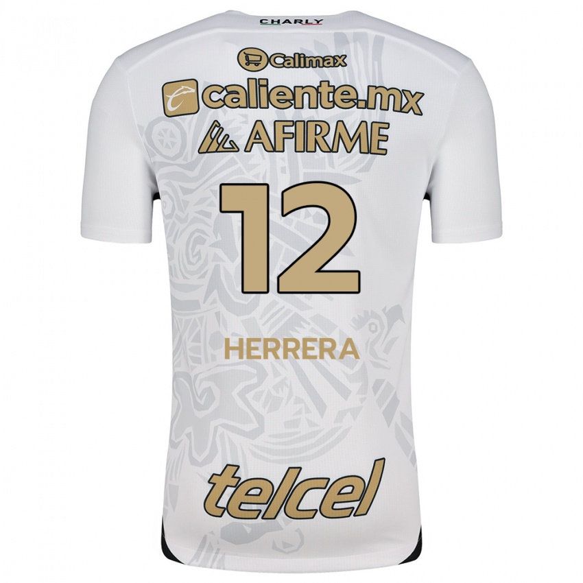 Niño Camiseta Melissa Herrera #12 Blanco Negro 2ª Equipación 2024/25 La Camisa Perú