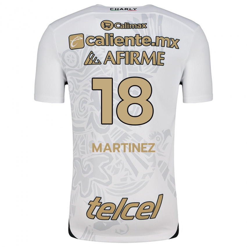 Niño Camiseta Natividad Martínez #18 Blanco Negro 2ª Equipación 2024/25 La Camisa Perú