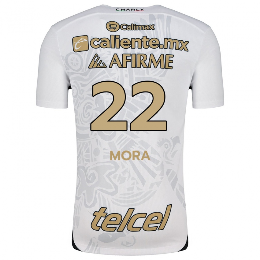 Niño Camiseta Bianca Mora #22 Blanco Negro 2ª Equipación 2024/25 La Camisa Perú