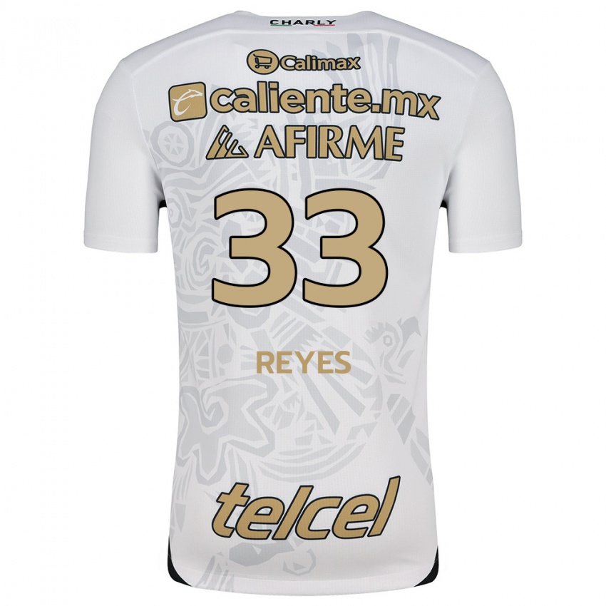 Niño Camiseta Jazmín Reyes #33 Blanco Negro 2ª Equipación 2024/25 La Camisa Perú