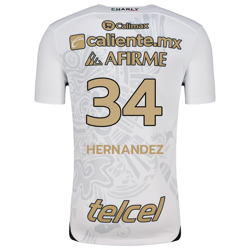 Niño Camiseta Kimberly Hernández #34 Blanco Negro 2ª Equipación 2024/25 La Camisa Perú