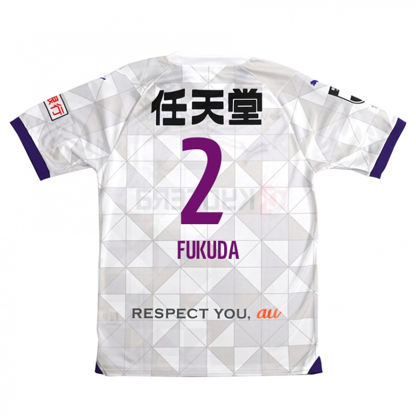 Niño Camiseta Shinnosuke Fukuda #2 Blanco Morado 2ª Equipación 2024/25 La Camisa Perú