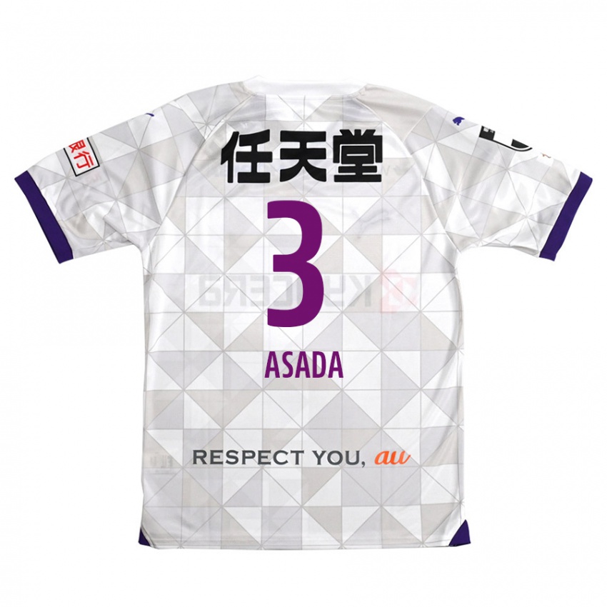 Niño Camiseta Shogo Asada #3 Blanco Morado 2ª Equipación 2024/25 La Camisa Perú