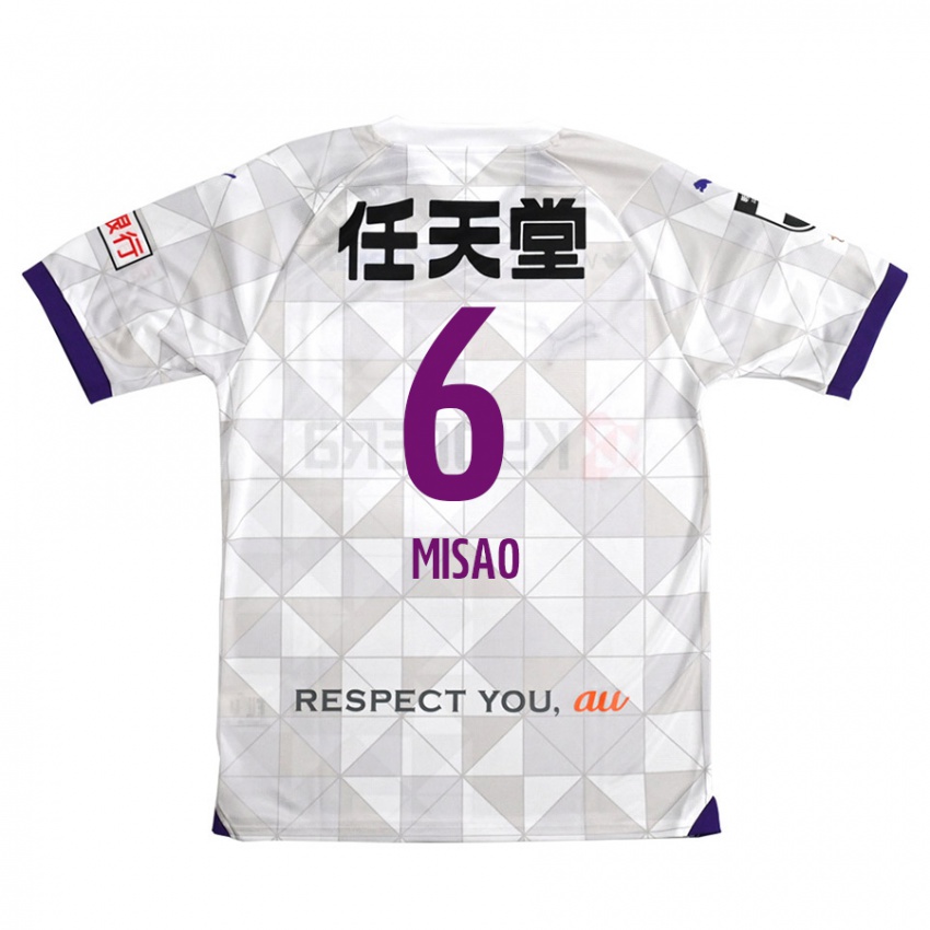 Niño Camiseta Yuto Misao #6 Blanco Morado 2ª Equipación 2024/25 La Camisa Perú