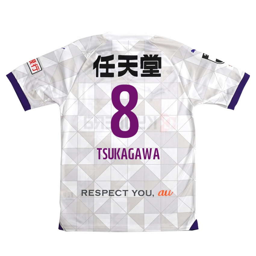 Niño Camiseta Koki Tsukagawa #8 Blanco Morado 2ª Equipación 2024/25 La Camisa Perú