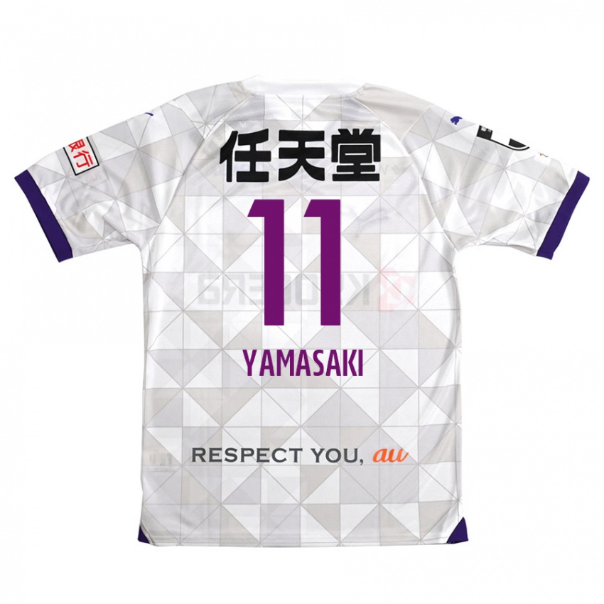 Niño Camiseta Ryogo Yamasaki #11 Blanco Morado 2ª Equipación 2024/25 La Camisa Perú