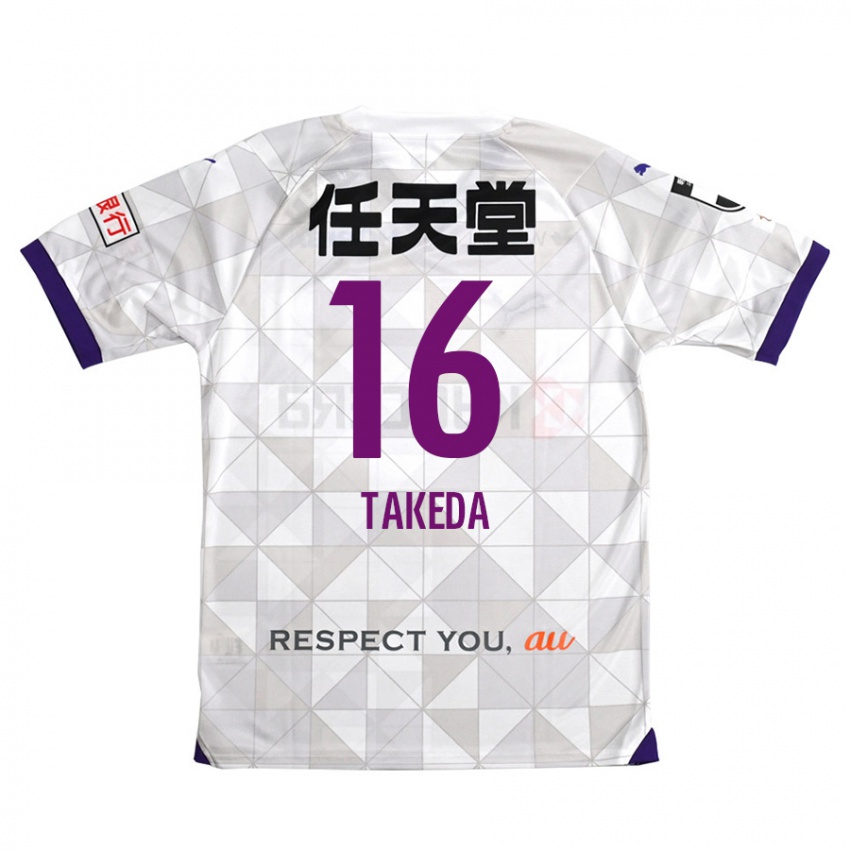 Niño Camiseta Shohei Takeda #16 Blanco Morado 2ª Equipación 2024/25 La Camisa Perú