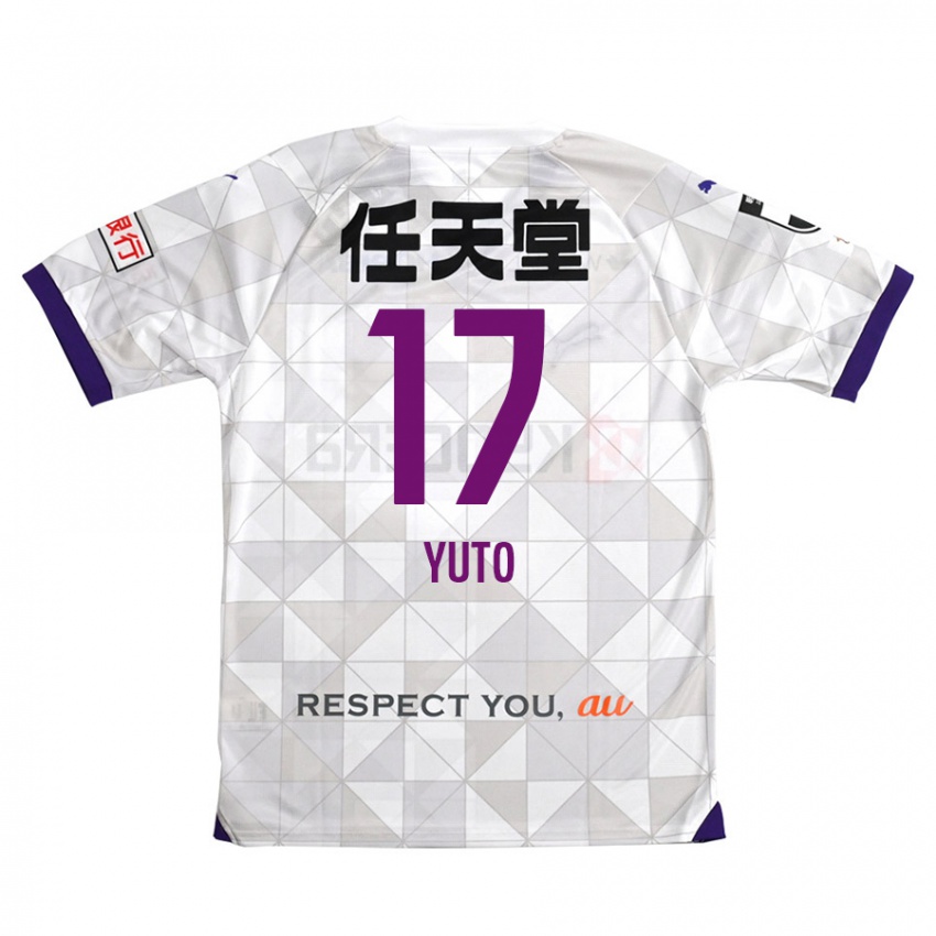 Niño Camiseta Yuto Anzai #17 Blanco Morado 2ª Equipación 2024/25 La Camisa Perú