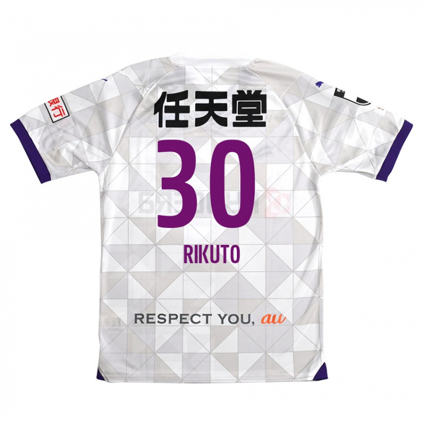 Niño Camiseta Rikuto Iida #30 Blanco Morado 2ª Equipación 2024/25 La Camisa Perú