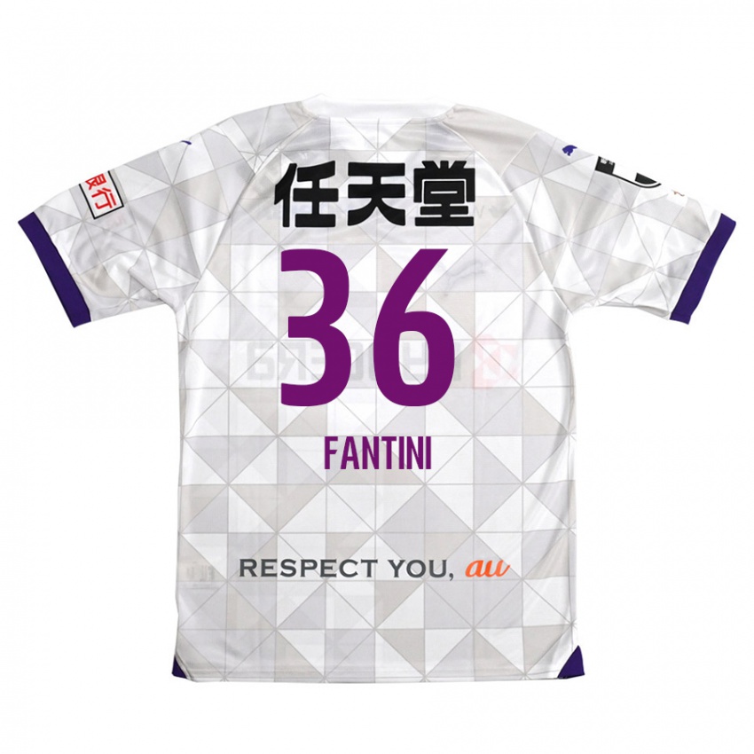 Niño Camiseta Akira Fantini #36 Blanco Morado 2ª Equipación 2024/25 La Camisa Perú