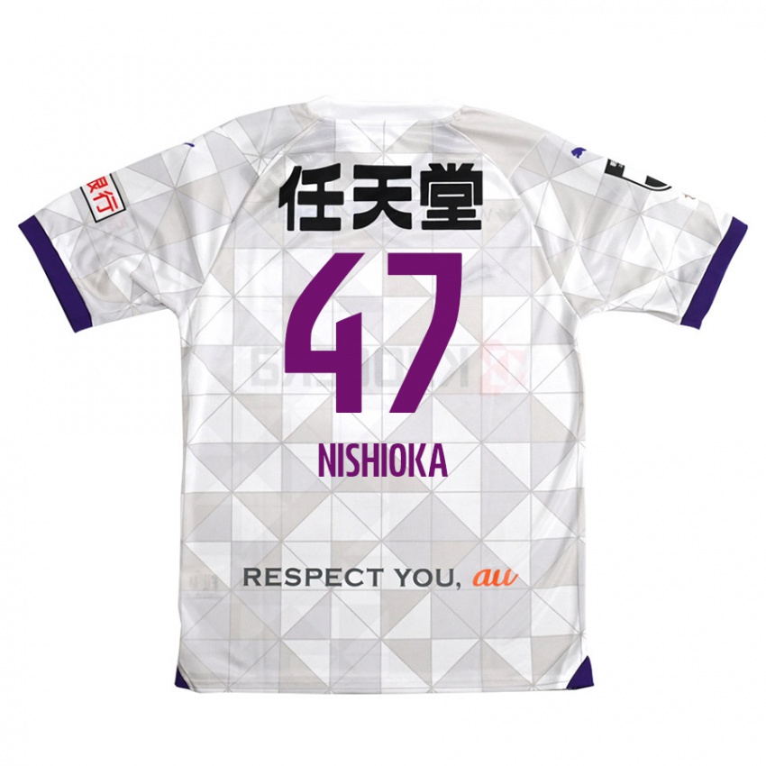 Niño Camiseta Yuma Nishioka #47 Blanco Morado 2ª Equipación 2024/25 La Camisa Perú