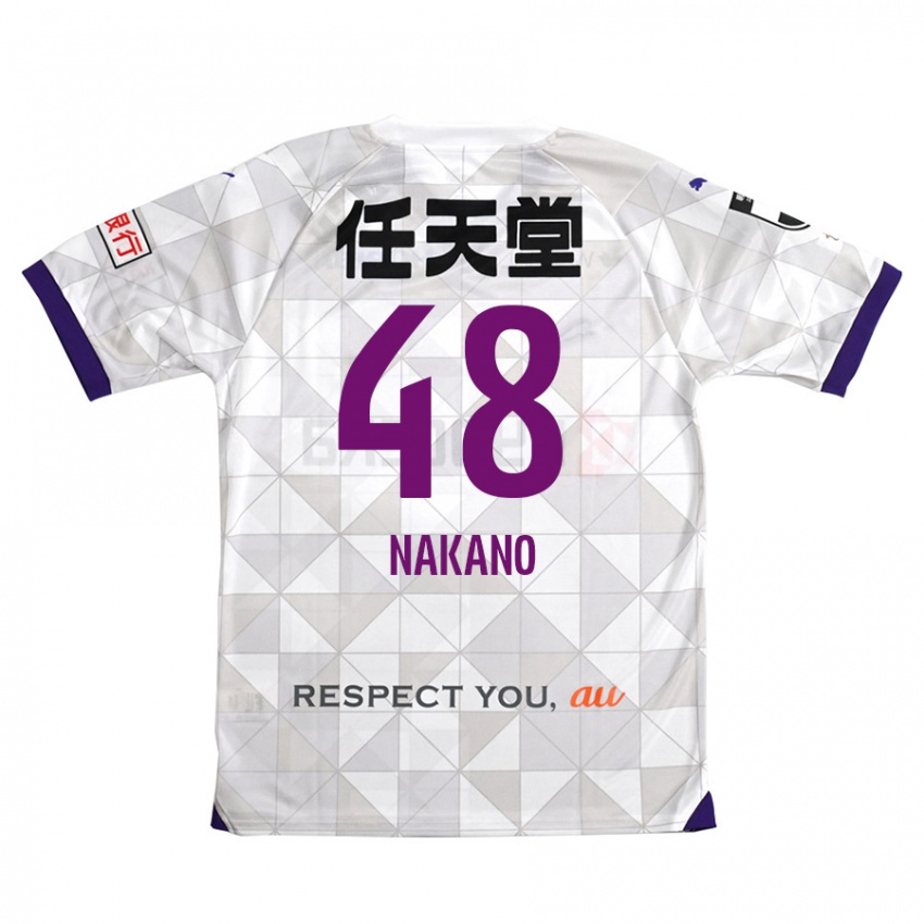 Niño Camiseta Ryuma Nakano #48 Blanco Morado 2ª Equipación 2024/25 La Camisa Perú