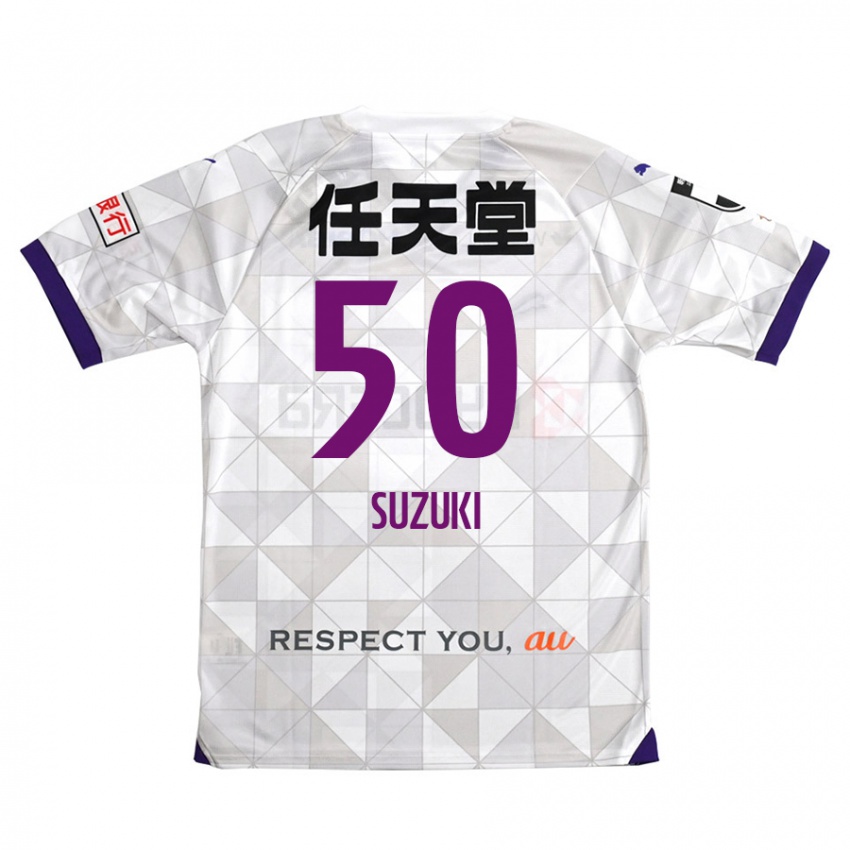 Niño Camiseta Yoshinori Suzuki #50 Blanco Morado 2ª Equipación 2024/25 La Camisa Perú