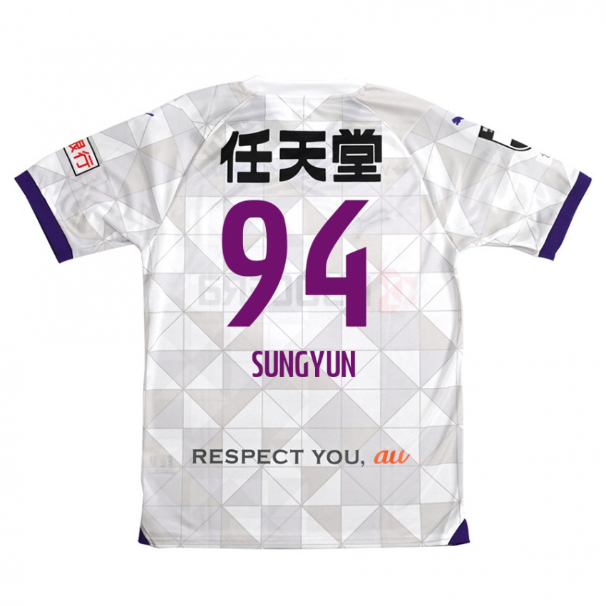 Niño Camiseta Sung-Yun Gu #94 Blanco Morado 2ª Equipación 2024/25 La Camisa Perú