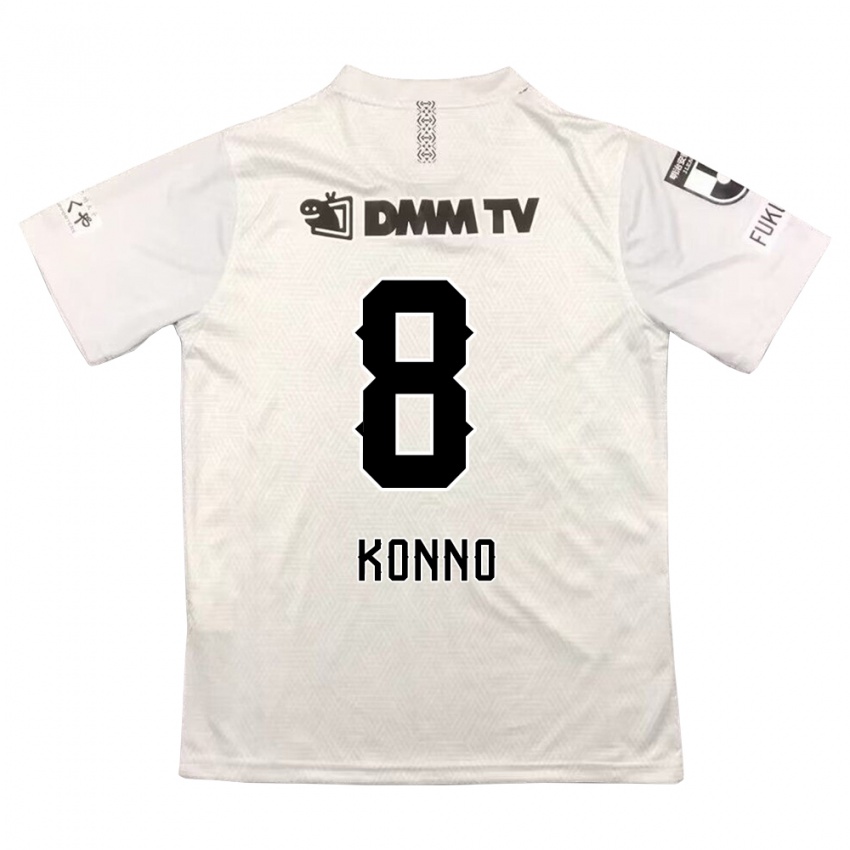 Niño Camiseta Kazuya Konno #8 Gris Negro 2ª Equipación 2024/25 La Camisa Perú