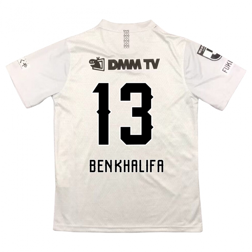 Niño Camiseta Nassim Ben Khalifa #13 Gris Negro 2ª Equipación 2024/25 La Camisa Perú