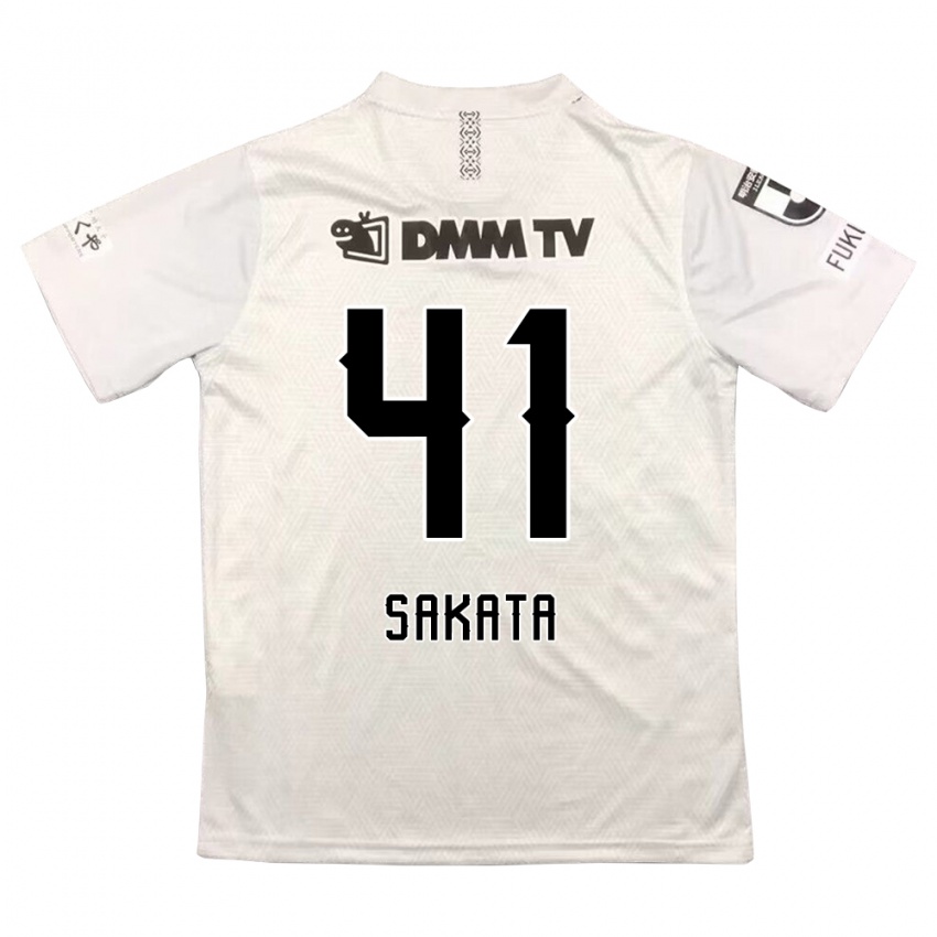 Niño Camiseta Daiki Sakata #41 Gris Negro 2ª Equipación 2024/25 La Camisa Perú