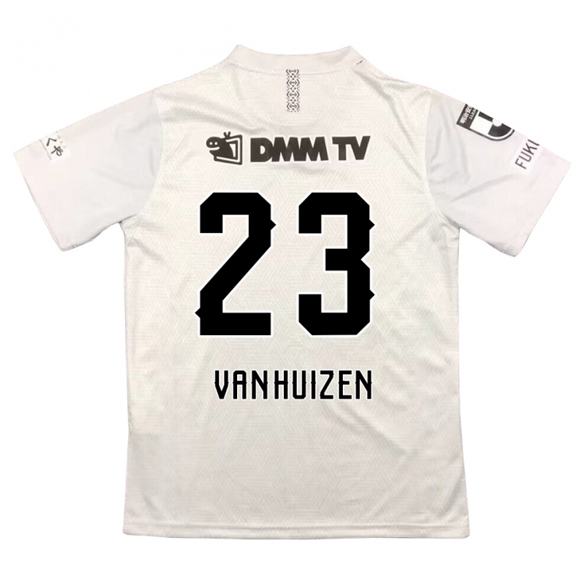 Niño Camiseta Haruki Christopher Van Huizen #23 Gris Negro 2ª Equipación 2024/25 La Camisa Perú