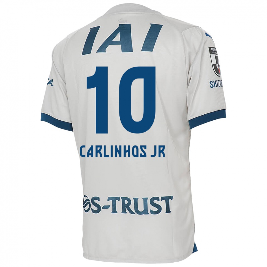 Niño Camiseta Carlinhos Junior #10 Blanco Azul 2ª Equipación 2024/25 La Camisa Perú