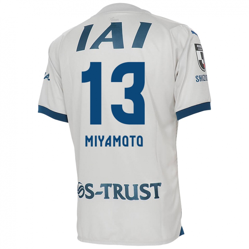 Niño Camiseta Kota Miyamoto #13 Blanco Azul 2ª Equipación 2024/25 La Camisa Perú