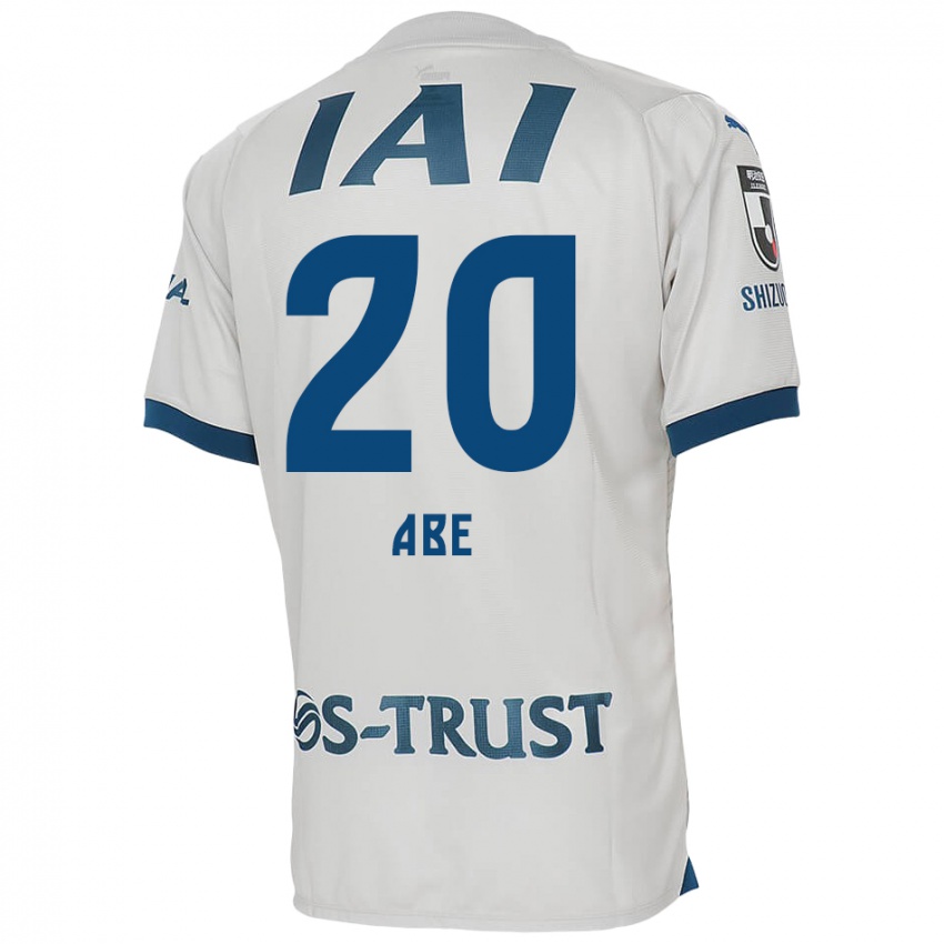 Niño Camiseta Ryoya Abe #20 Blanco Azul 2ª Equipación 2024/25 La Camisa Perú