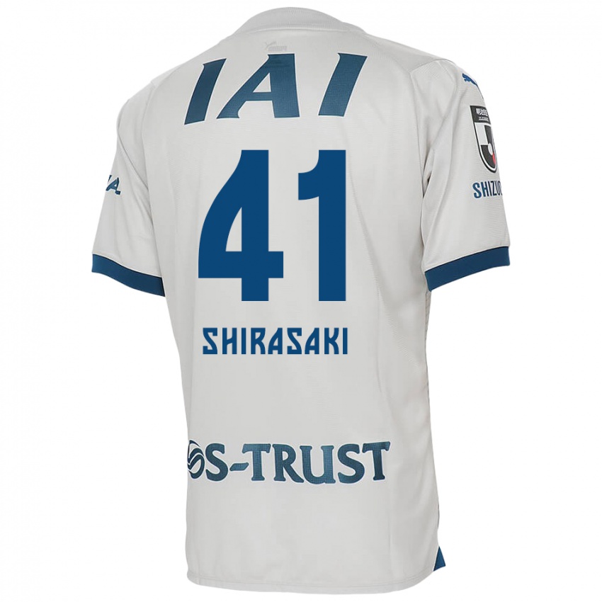 Niño Camiseta Ryohei Shirasaki #41 Blanco Azul 2ª Equipación 2024/25 La Camisa Perú