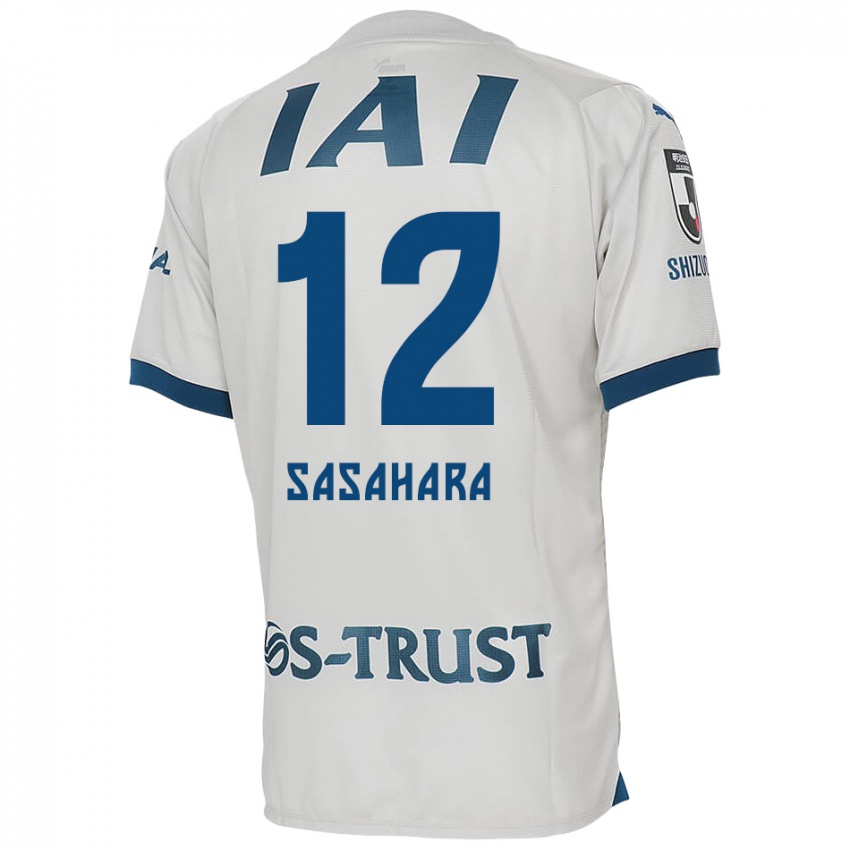 Niño Camiseta Kenshin Sasahara #12 Blanco Azul 2ª Equipación 2024/25 La Camisa Perú