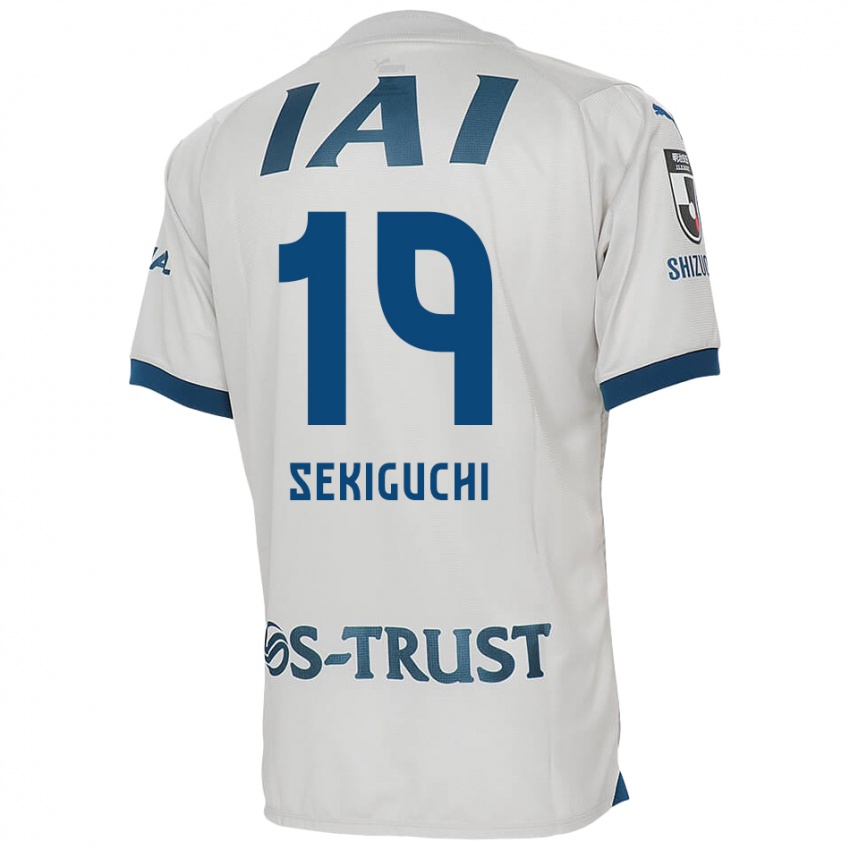 Niño Camiseta Kota Sekiguchi #19 Blanco Azul 2ª Equipación 2024/25 La Camisa Perú