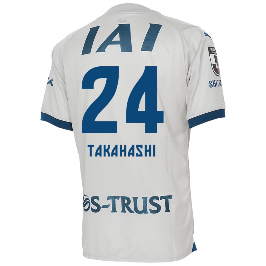 Niño Camiseta Yuzuki Takahashi #24 Blanco Azul 2ª Equipación 2024/25 La Camisa Perú