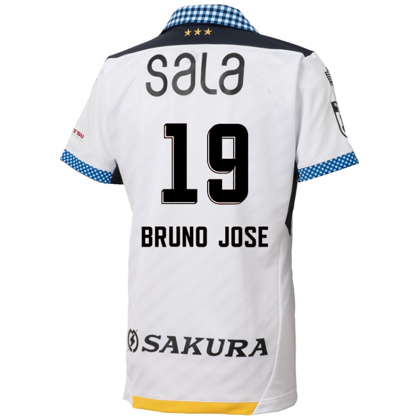 Niño Camiseta Bruno José #19 Blanco Negro 2ª Equipación 2024/25 La Camisa Perú