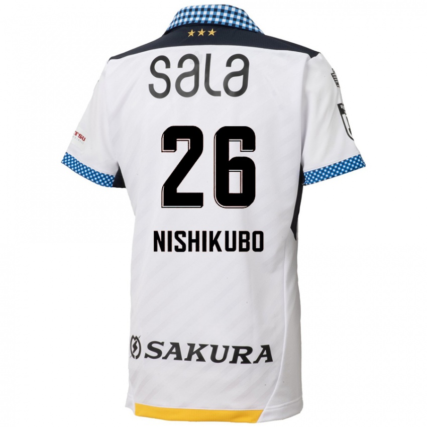 Niño Camiseta Shunsuke Nishikubo #26 Blanco Negro 2ª Equipación 2024/25 La Camisa Perú