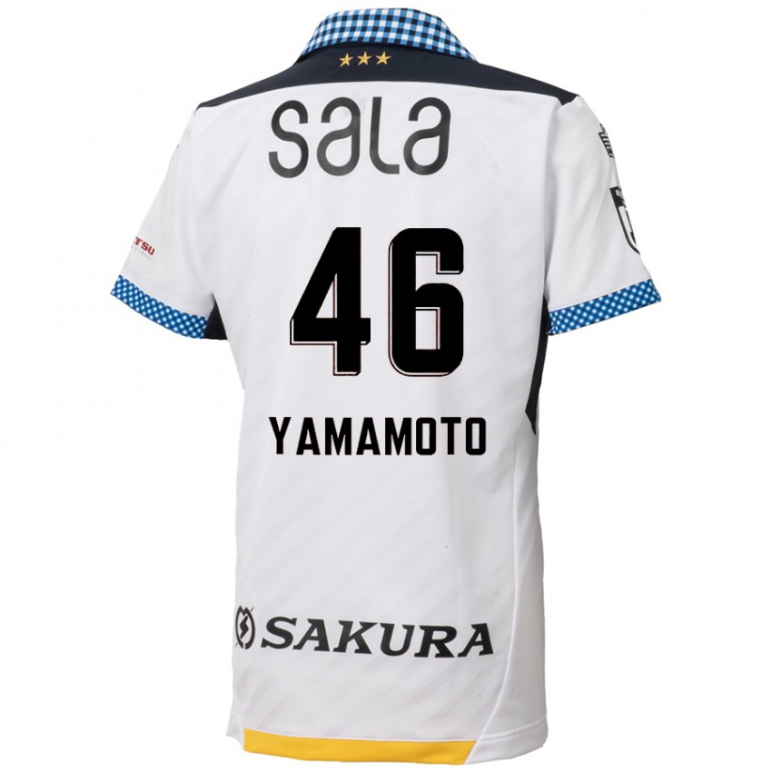 Niño Camiseta Shota Yamamoto #46 Blanco Negro 2ª Equipación 2024/25 La Camisa Perú