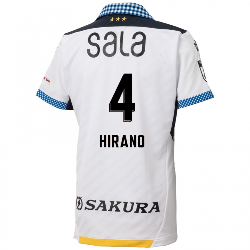 Niño Camiseta Rion Hirano #4 Blanco Negro 2ª Equipación 2024/25 La Camisa Perú