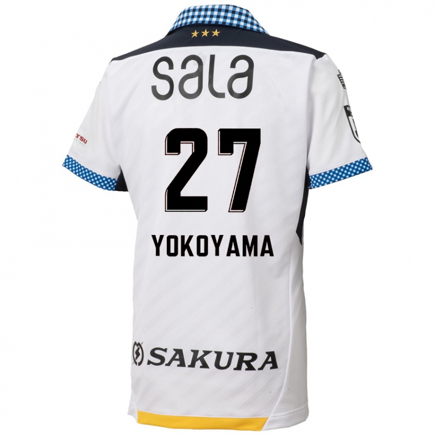 Niño Camiseta Kota Yokoyama #27 Blanco Negro 2ª Equipación 2024/25 La Camisa Perú