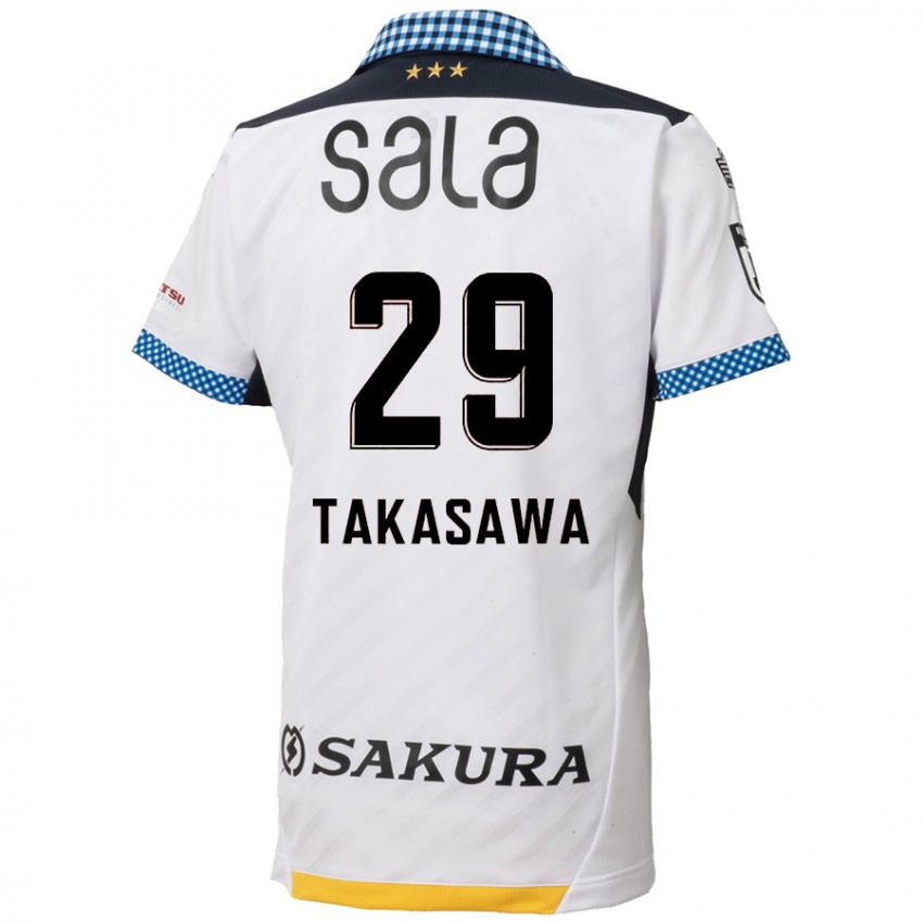 Niño Camiseta Kaito Takasawa #29 Blanco Negro 2ª Equipación 2024/25 La Camisa Perú