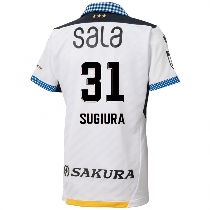 Niño Camiseta Rinnosuke Sugiura #31 Blanco Negro 2ª Equipación 2024/25 La Camisa Perú