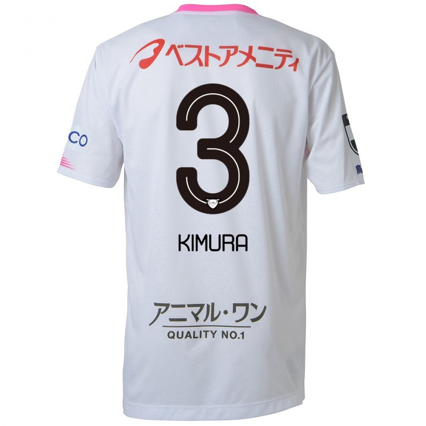 Niño Camiseta Seiji Kimura #3 Blanco Azul Rosa 2ª Equipación 2024/25 La Camisa Perú