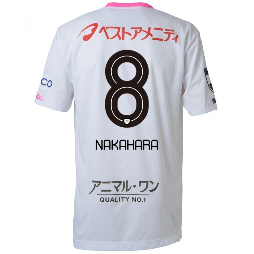 Niño Camiseta Hikaru Nakahara #8 Blanco Azul Rosa 2ª Equipación 2024/25 La Camisa Perú