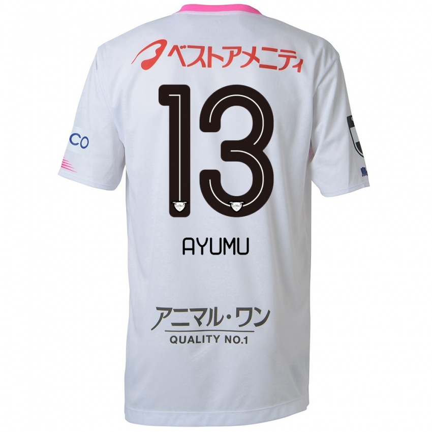 Niño Camiseta Ayumu Yokoyama #13 Blanco Azul Rosa 2ª Equipación 2024/25 La Camisa Perú