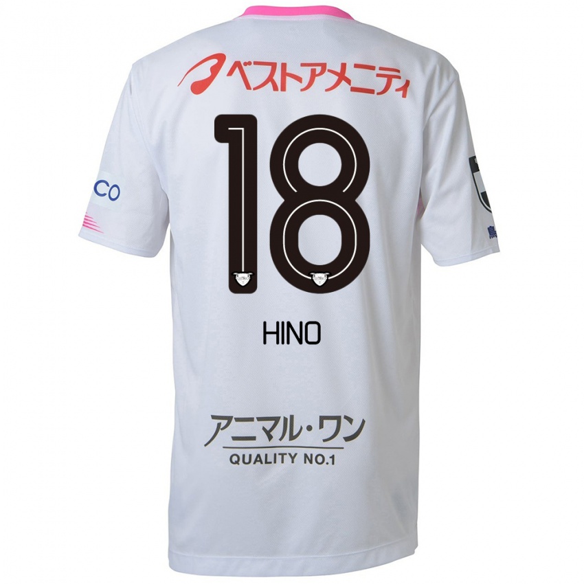 Niño Camiseta Shota Hino #18 Blanco Azul Rosa 2ª Equipación 2024/25 La Camisa Perú