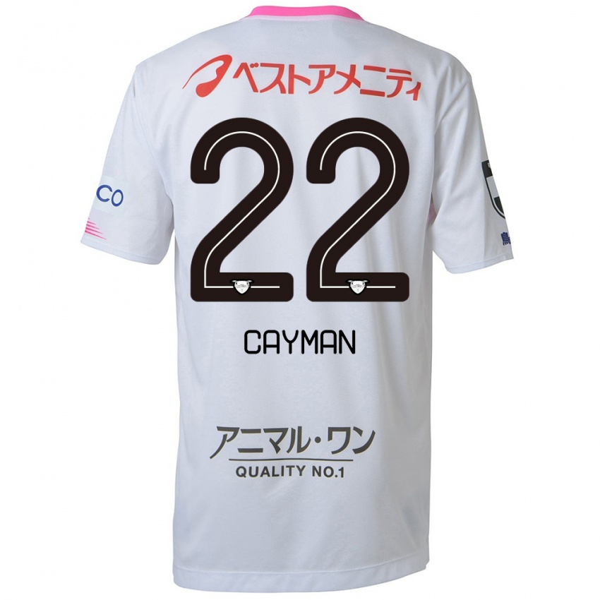 Niño Camiseta Cayman Togashi #22 Blanco Azul Rosa 2ª Equipación 2024/25 La Camisa Perú