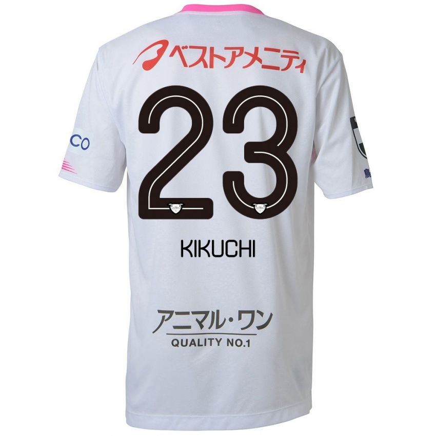 Niño Camiseta Taichi Kikuchi #23 Blanco Azul Rosa 2ª Equipación 2024/25 La Camisa Perú